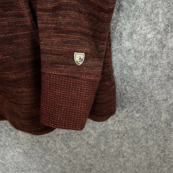 Kuhl Sweater Womens S Isla Hoodie Wool Blend Orange Brown Heathered Gorpcore - Picture 4 of 13